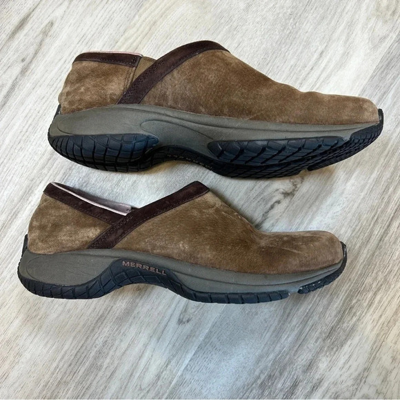 Merrell Encore Slip-on Clog Mule Hikers Adam’s Dark Earth Suede / Women’s Size 8 - Picture 4 of 10
